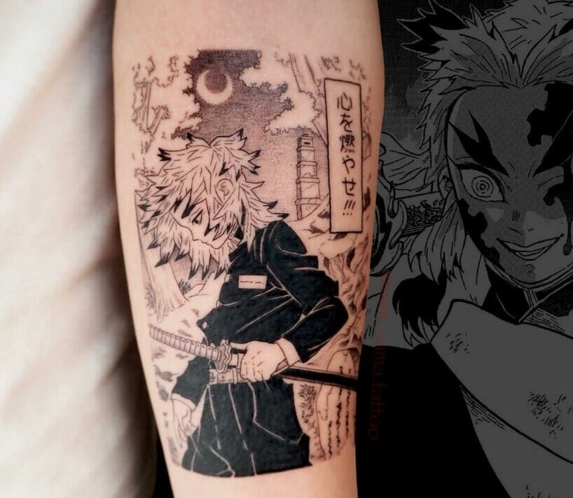Willy Cutlip on Instagram Kyojuro Rengoku from Demon Slayer demonslayer  kyojurorengoku anime tattoo demonslayertattoo animetattoo  kyojurorengokutattoo