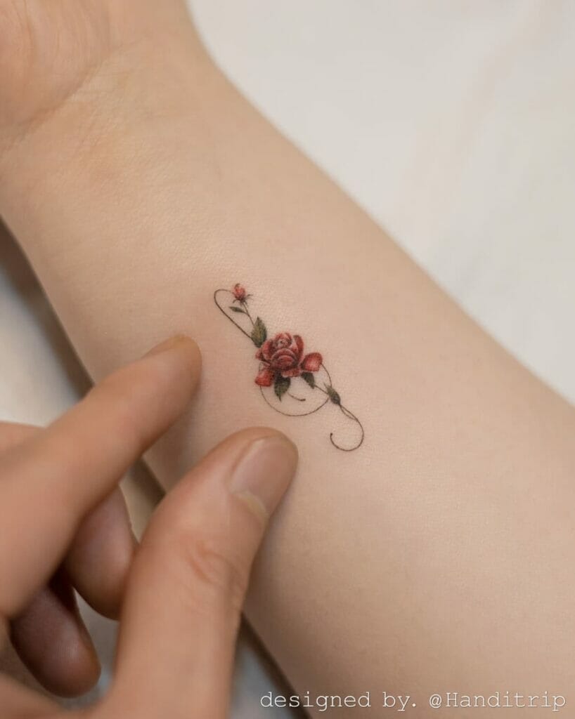 Rose Tattoo On Wrist