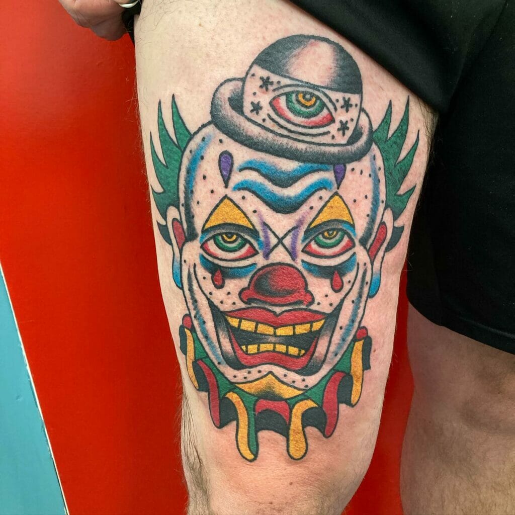 Scary Clown Tattoo