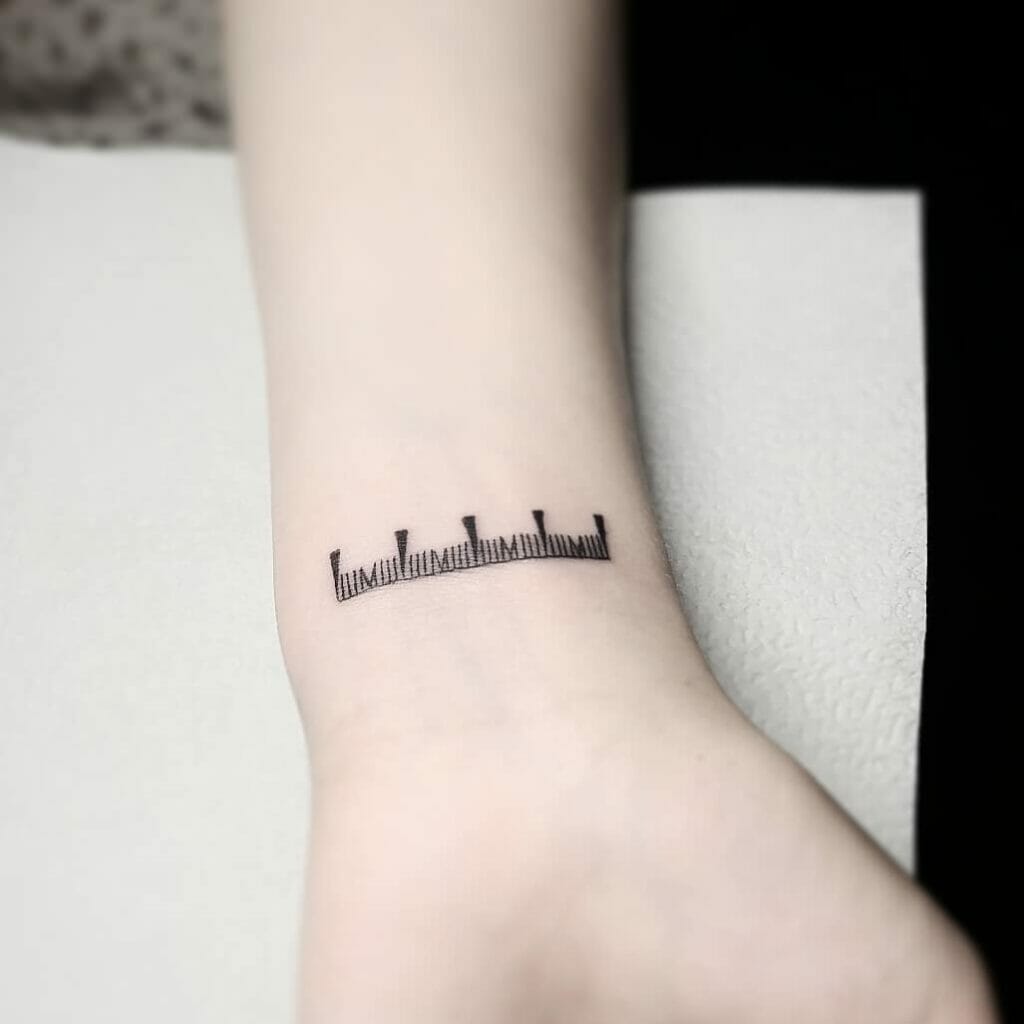 Simple Wrist Ruler Tattoo