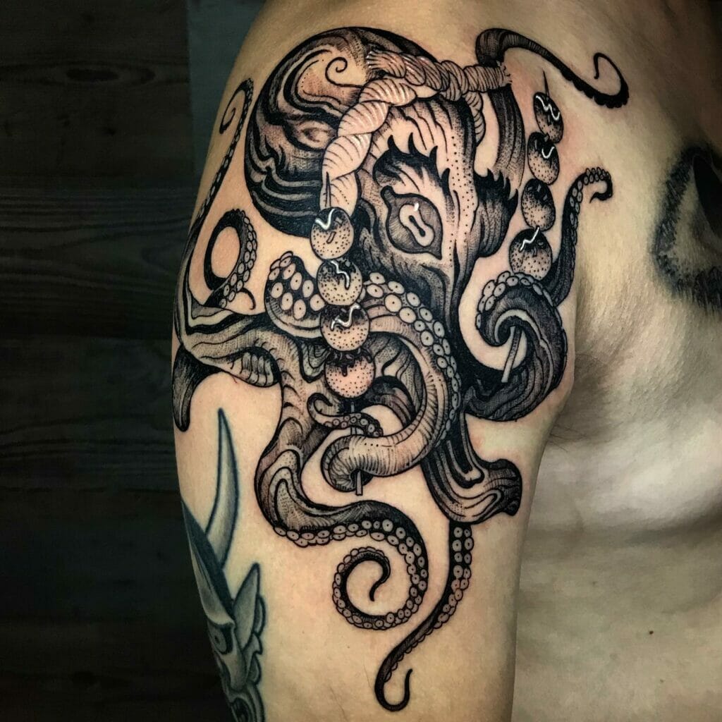 Sleeve Japanese Octopus Tattoo