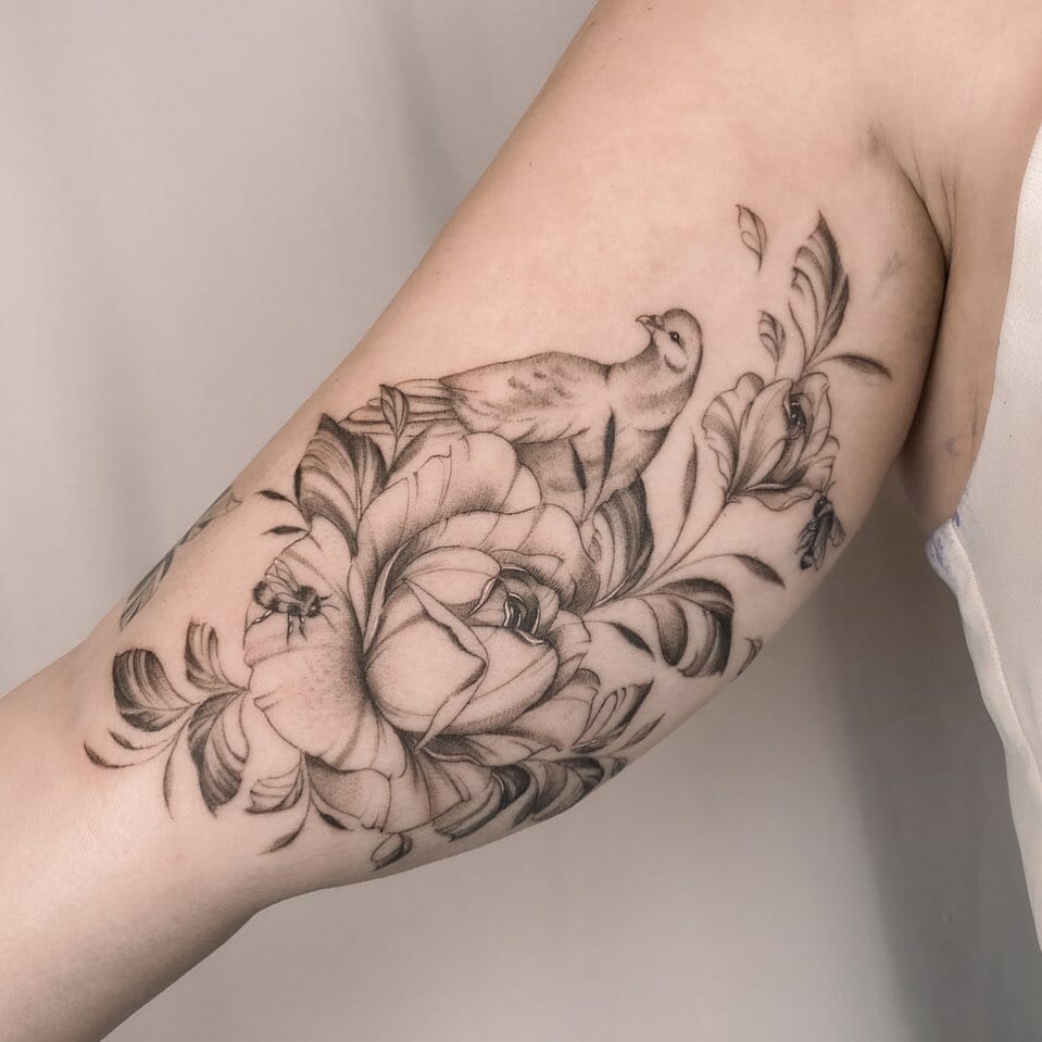 Sleeve Pigeon Tattoo