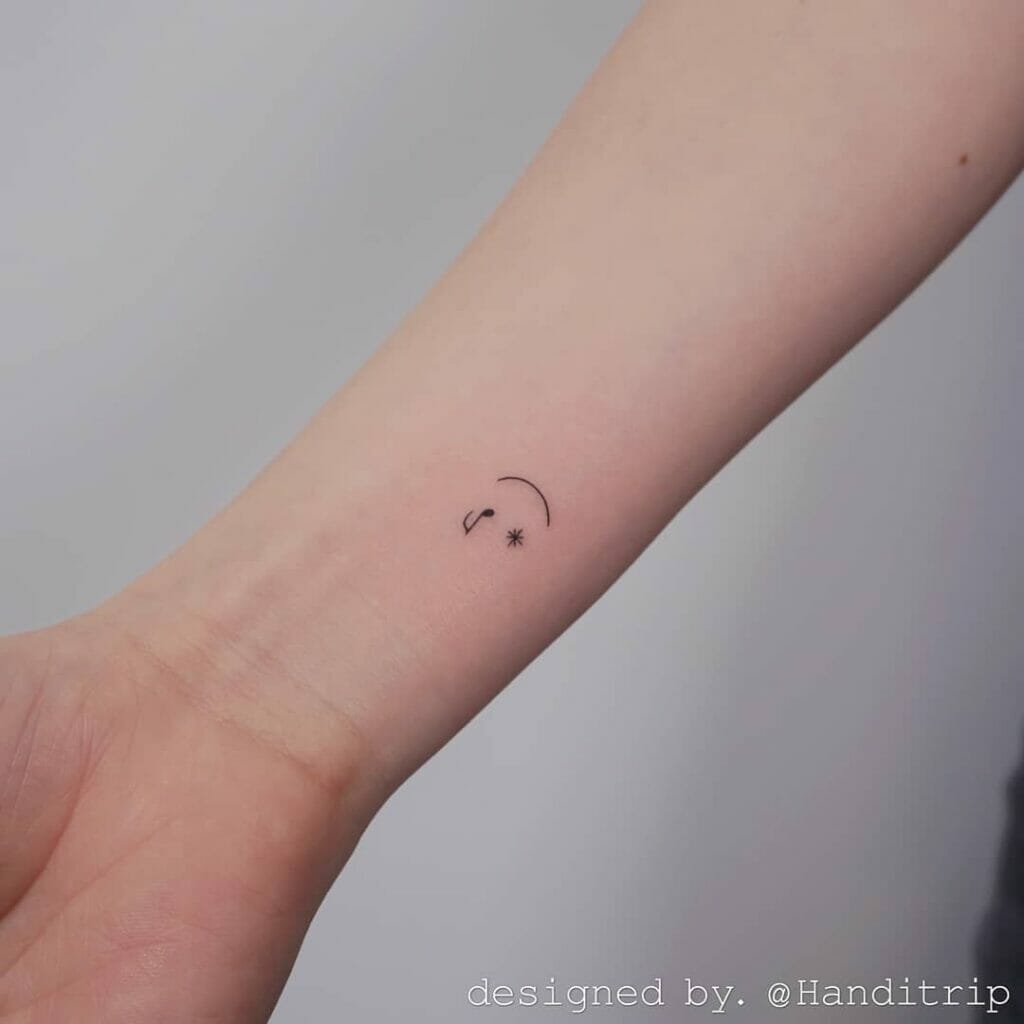 Smile Wrist Tiny Music Note Tattoo
