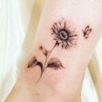 Sunflower Ankle Tattoos