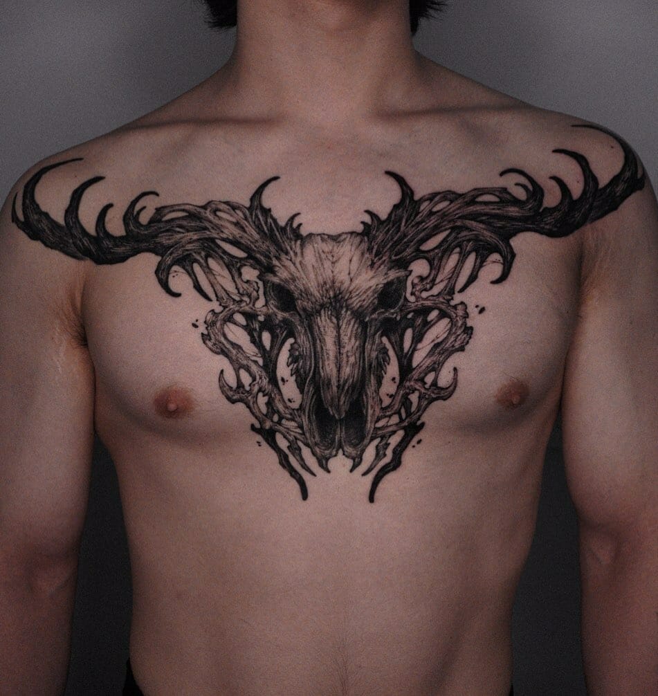 Symmetrical Chest Tattoo