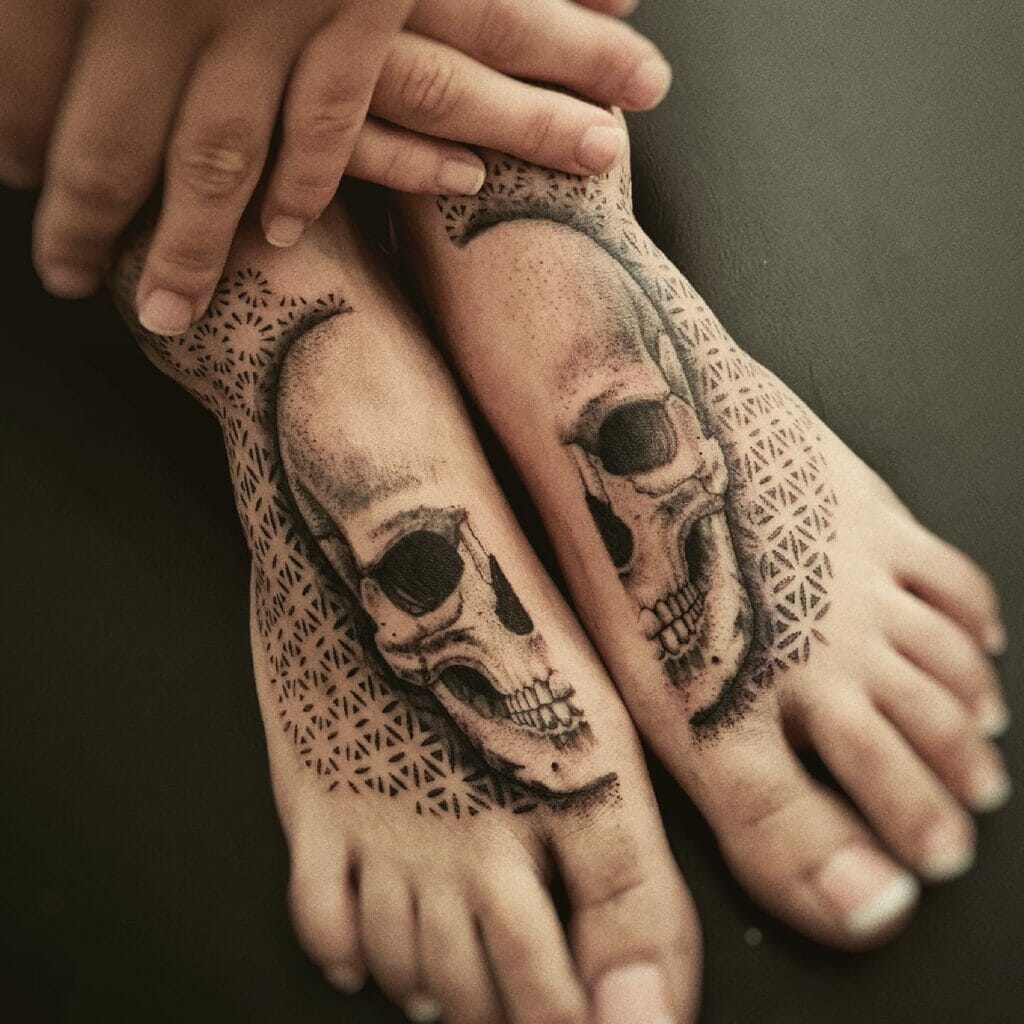 Symmetrical Feet Tattoo