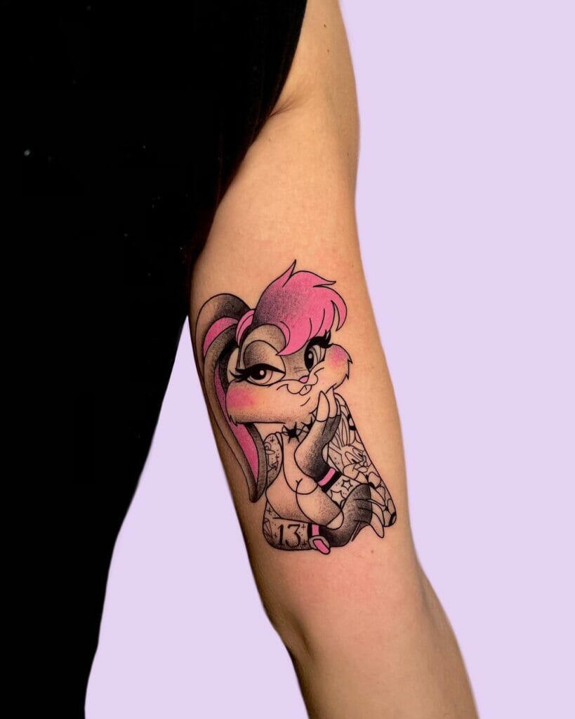 The Cubby Pink Haired Lola Bunny Tattoo Idea