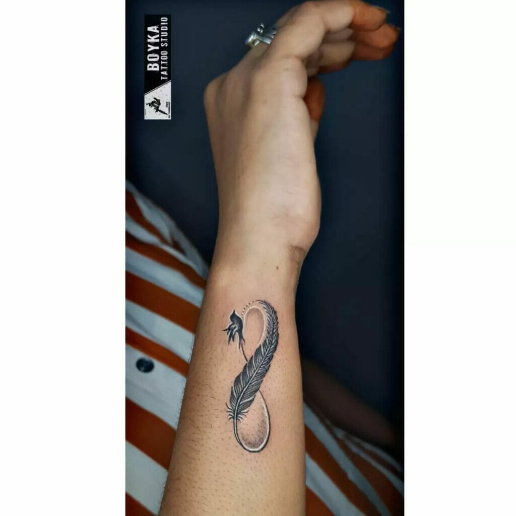 The Infinity Tattoo Design With A Bird