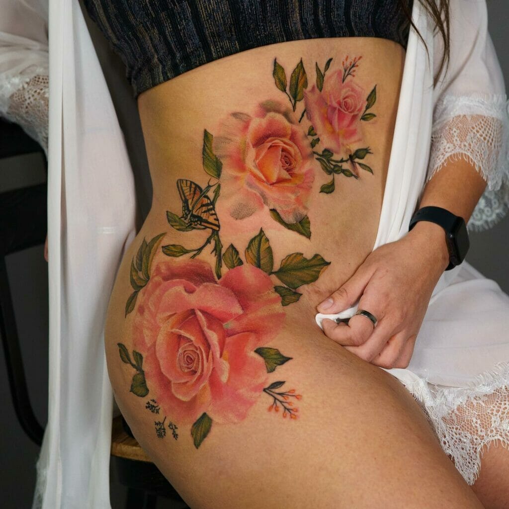 The Majestic Rose And The Scar Tattoo For The Bold Women