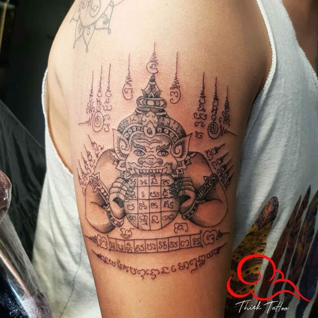 The Phra Ra Hu Ohm Chan Tattoo Design