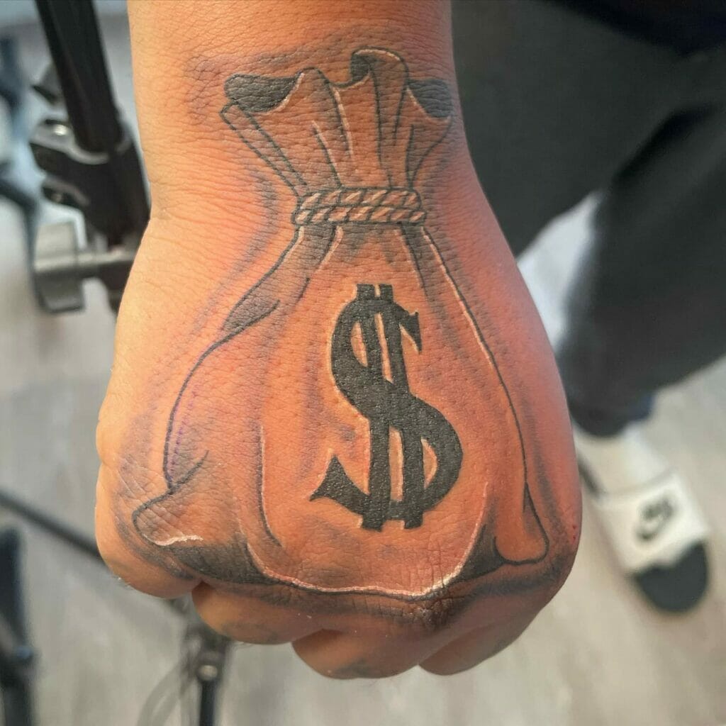 Traditional Money Bag Tattoo Designs