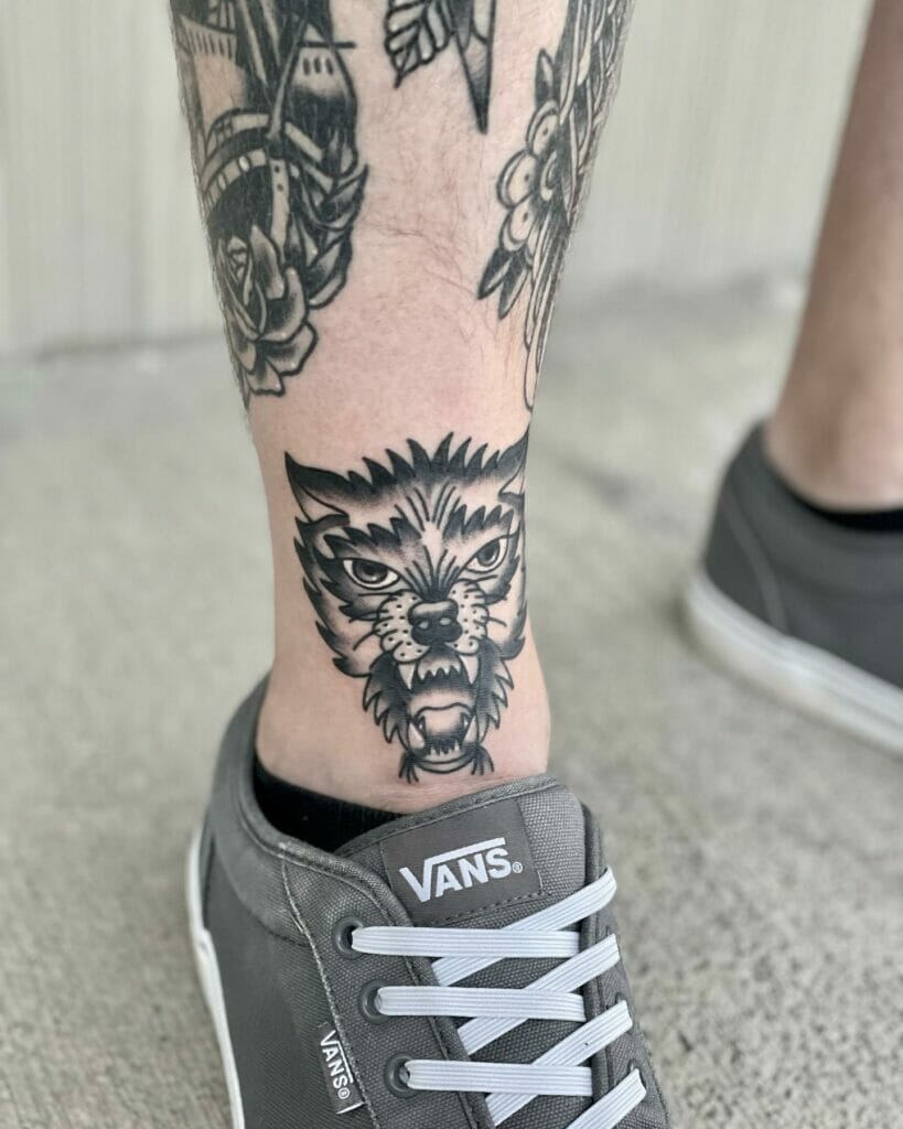 Traditional Tennessee Wolf Tattoo