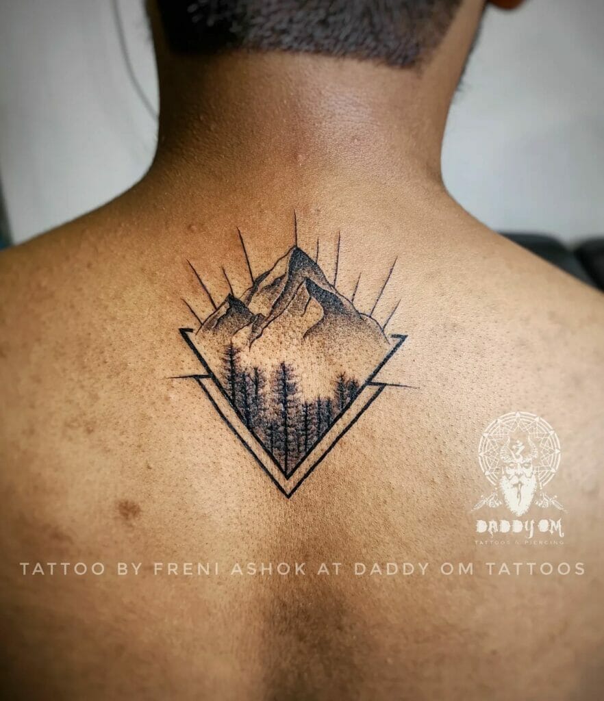 Triangular Mountain Tattoo