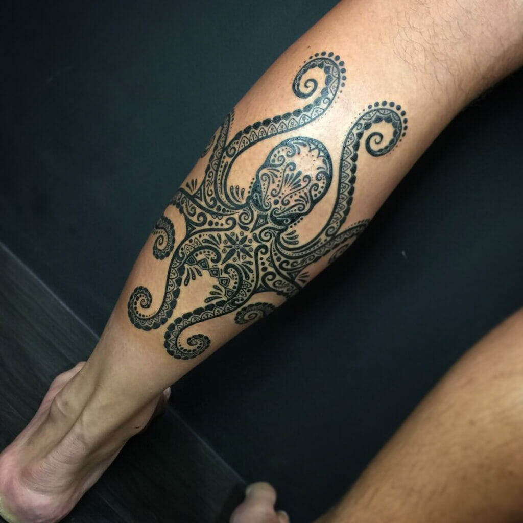 Tribal Octopus Tattoo Design