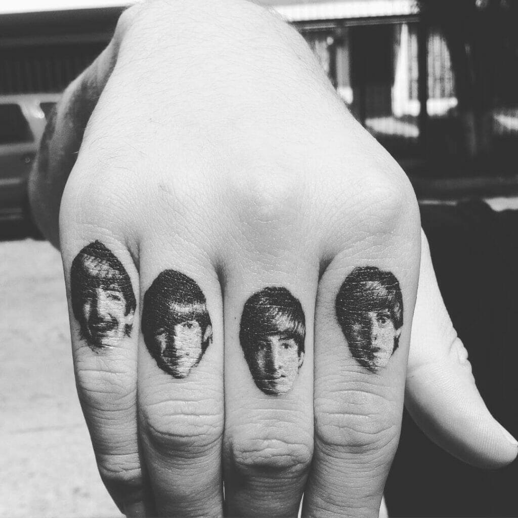 Unique Finger Beatles Tattoo Ideas