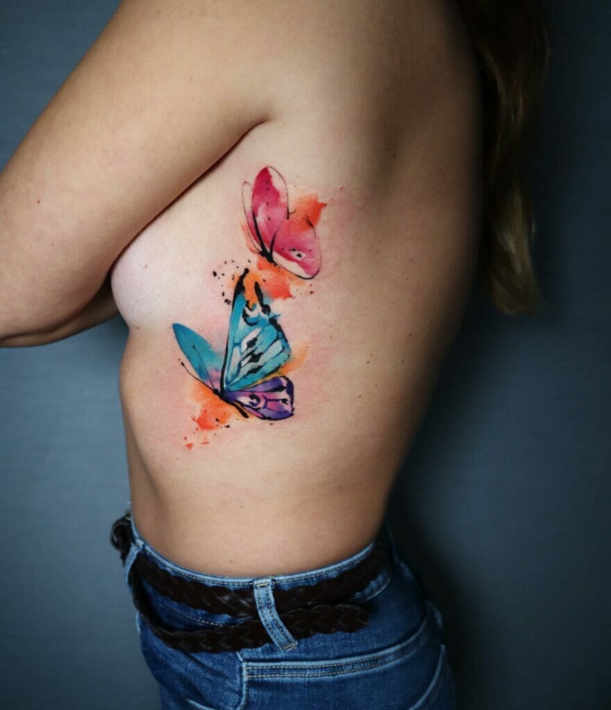 Watercolor Butterfly Tattoo