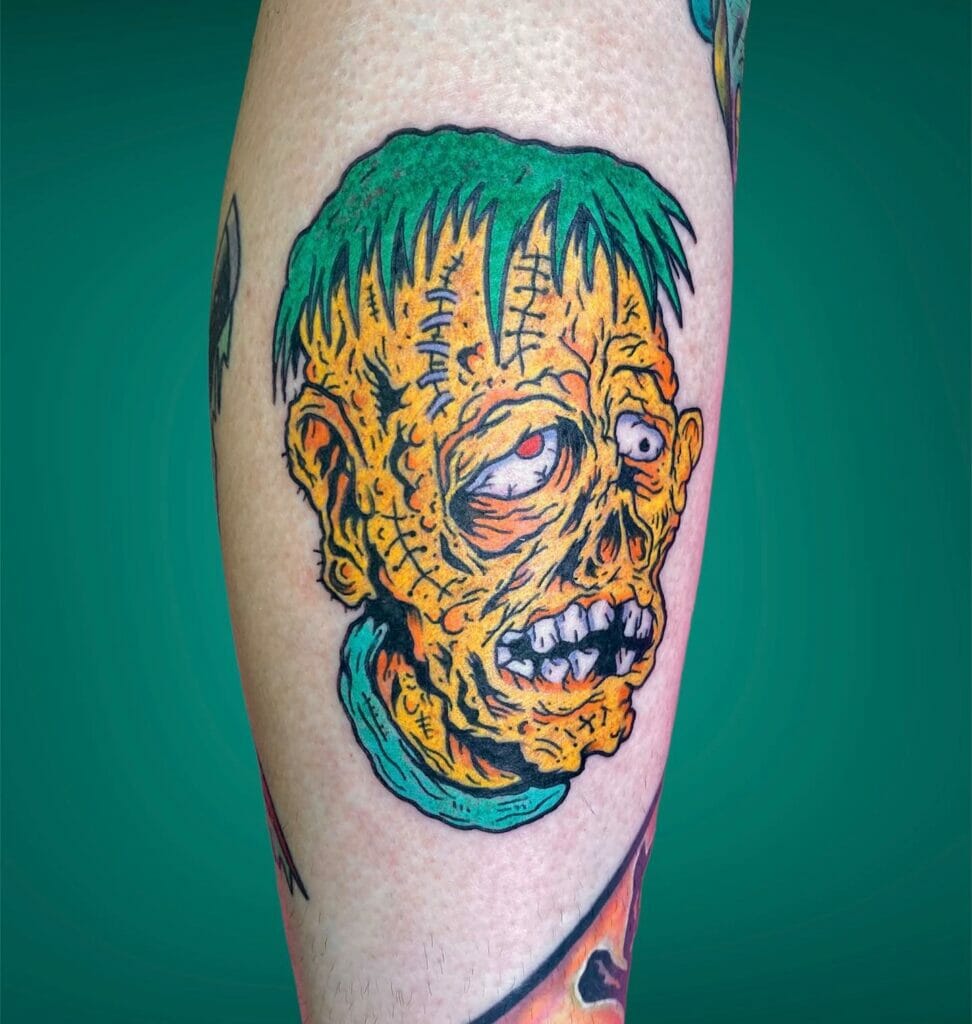 Yellow Rob Zombie Tattoo