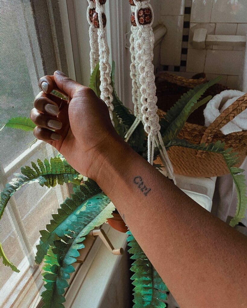 SZA Inspired Ctrl Tattoo On Wrist