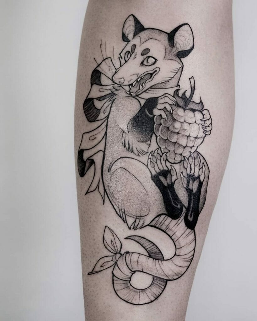 Awesome Possum Tattoo