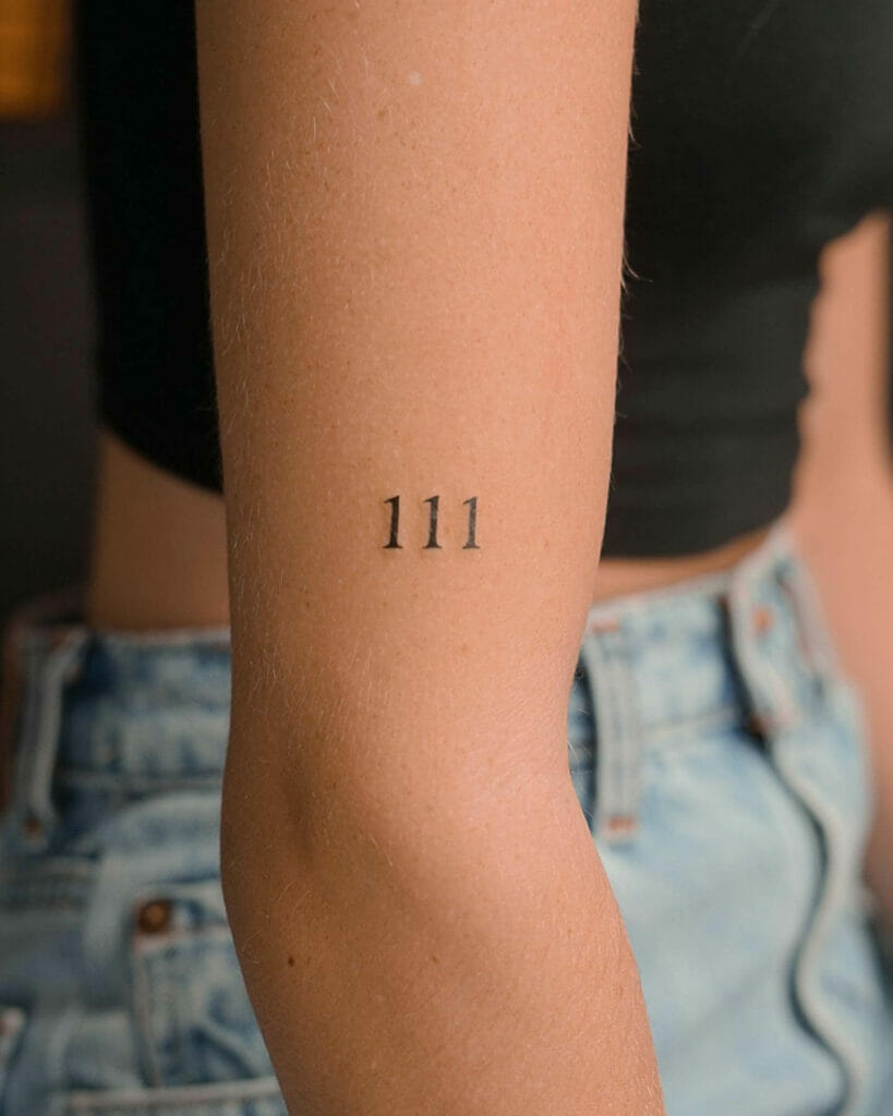 111 Tattoo On Arm