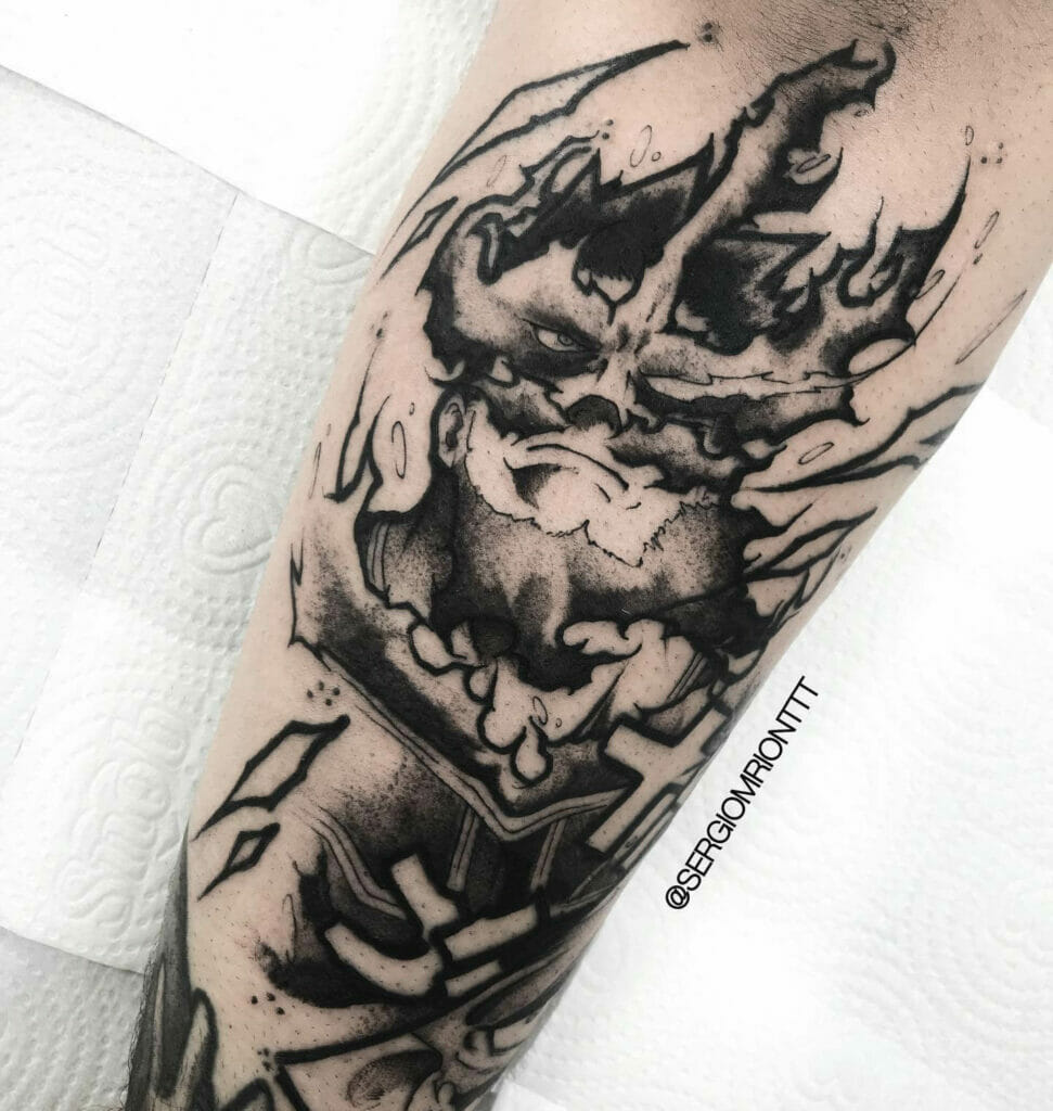 Todoroki My Hero Academia Tattoo Design