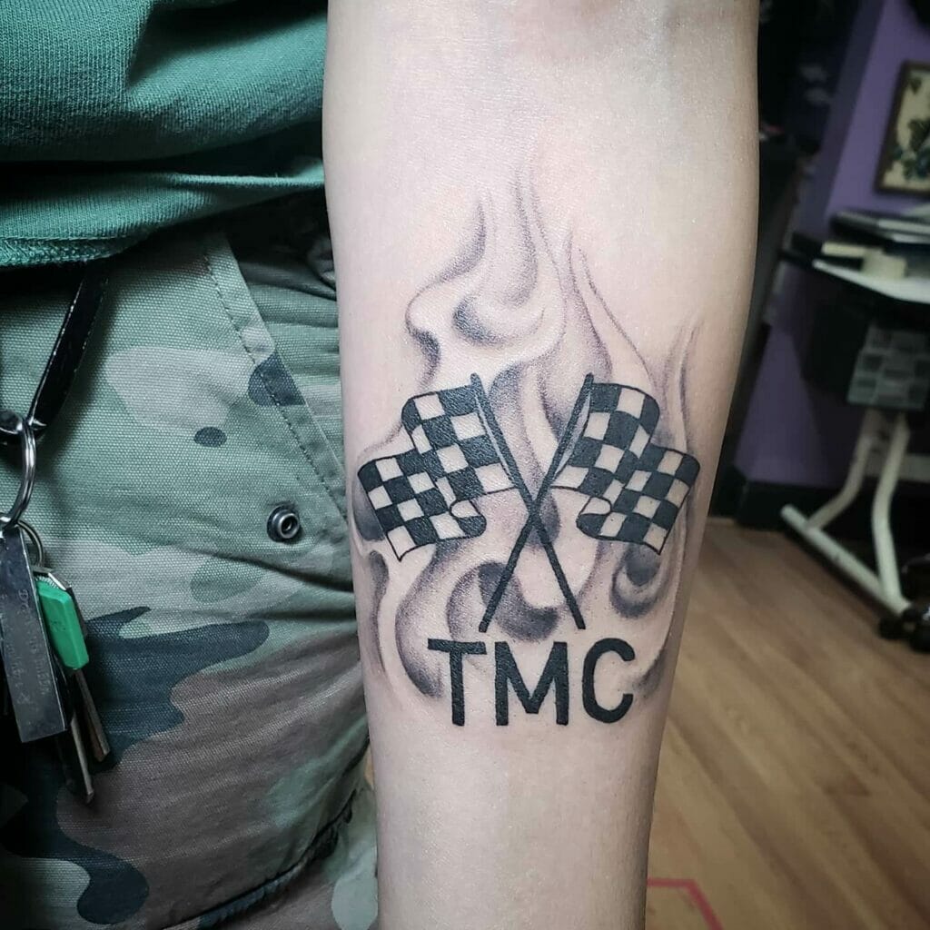 TMC Checkered Race Flag Tattoo Ideas