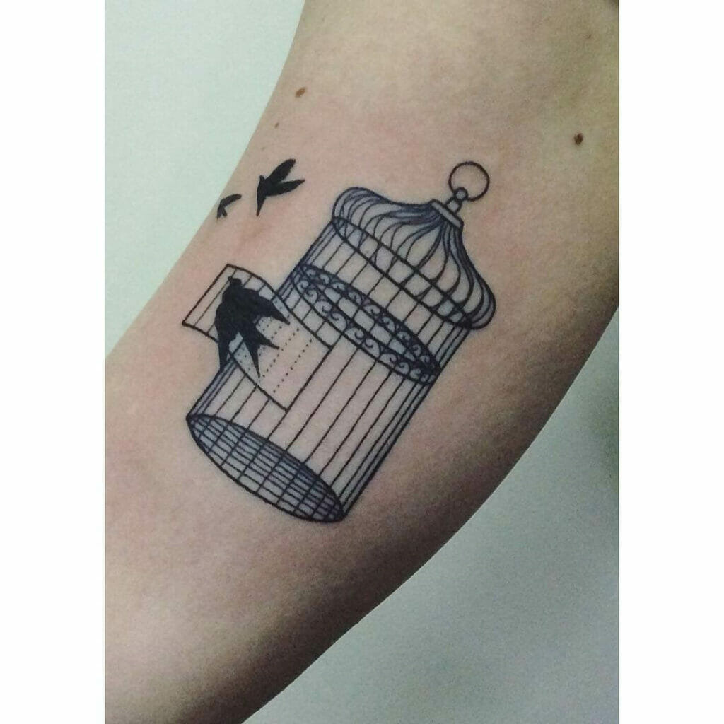 Open Birdcage Tattoo Designs