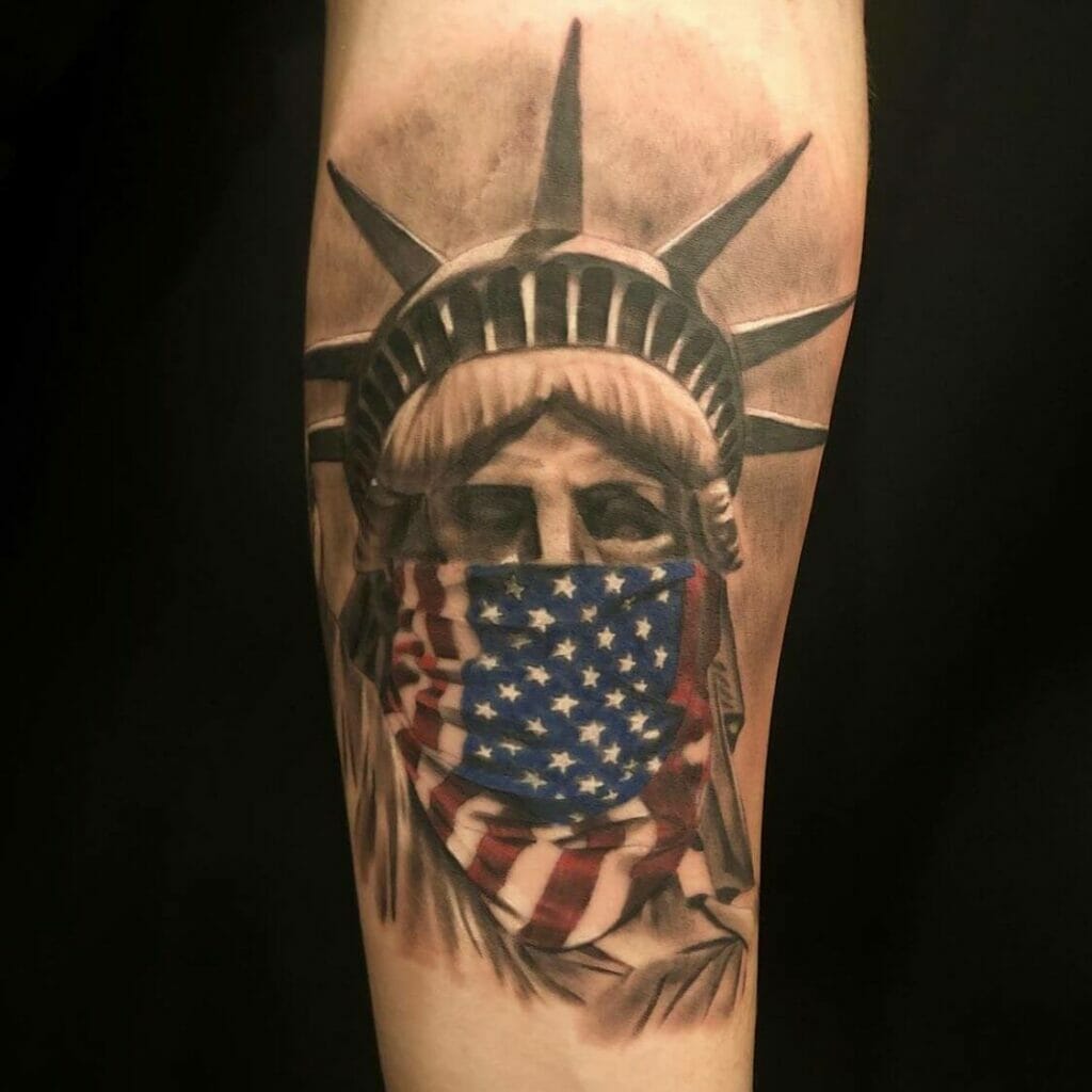 Statue Of Liberty Bandana Tattoo