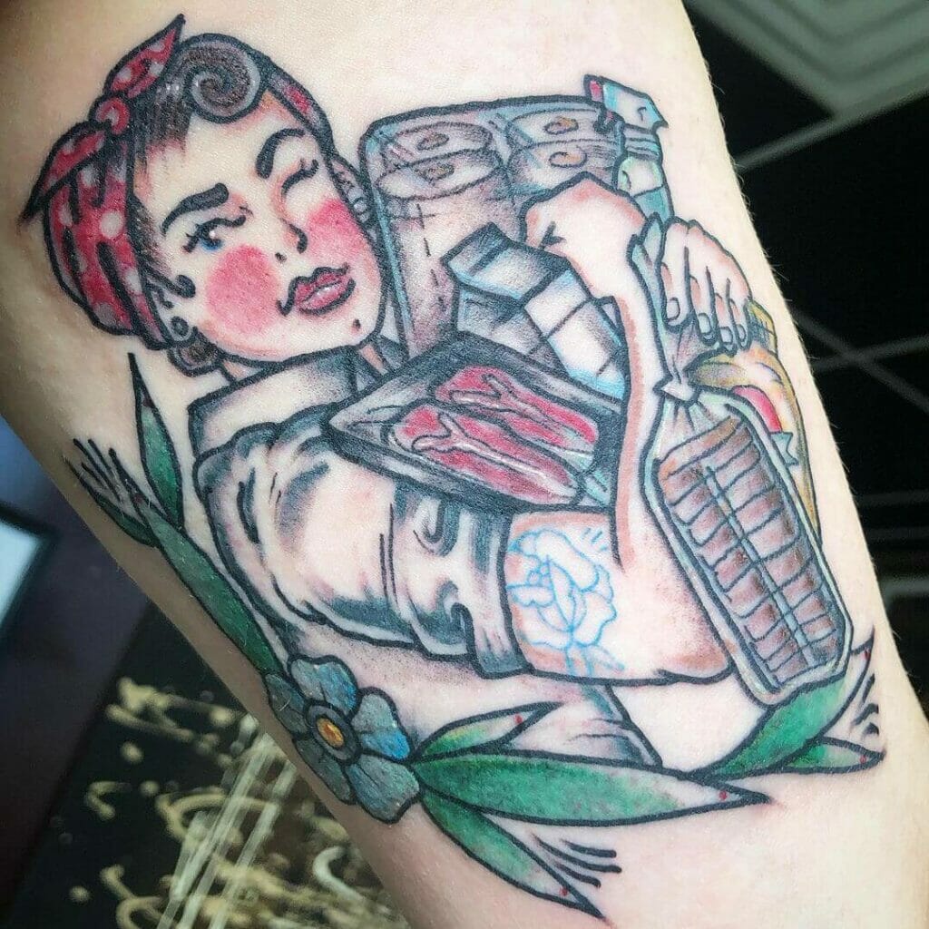 Pastel Shade Rosie Tattoo