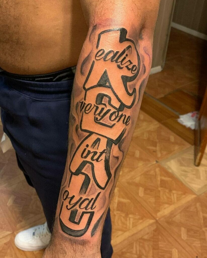 Realize Everyone Ain't Loyal Tattoo