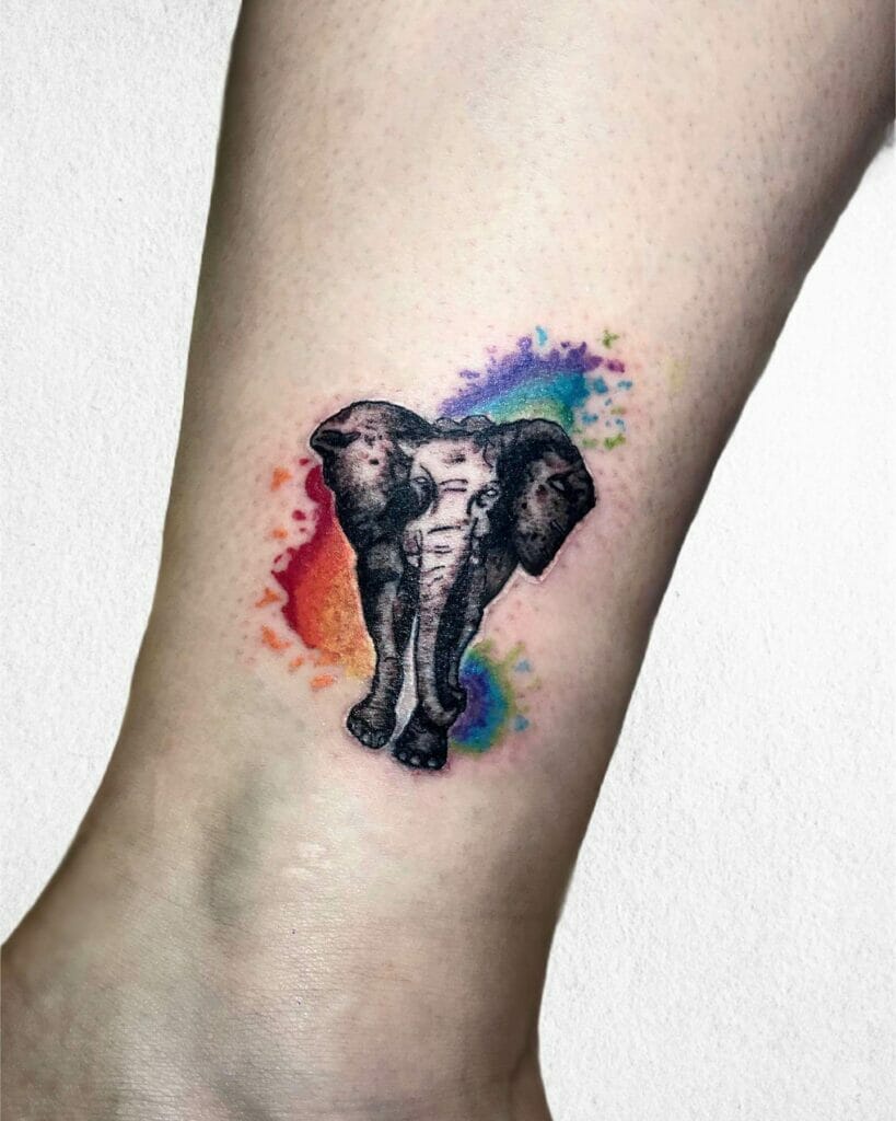 Elephant Watercolor Tattoo