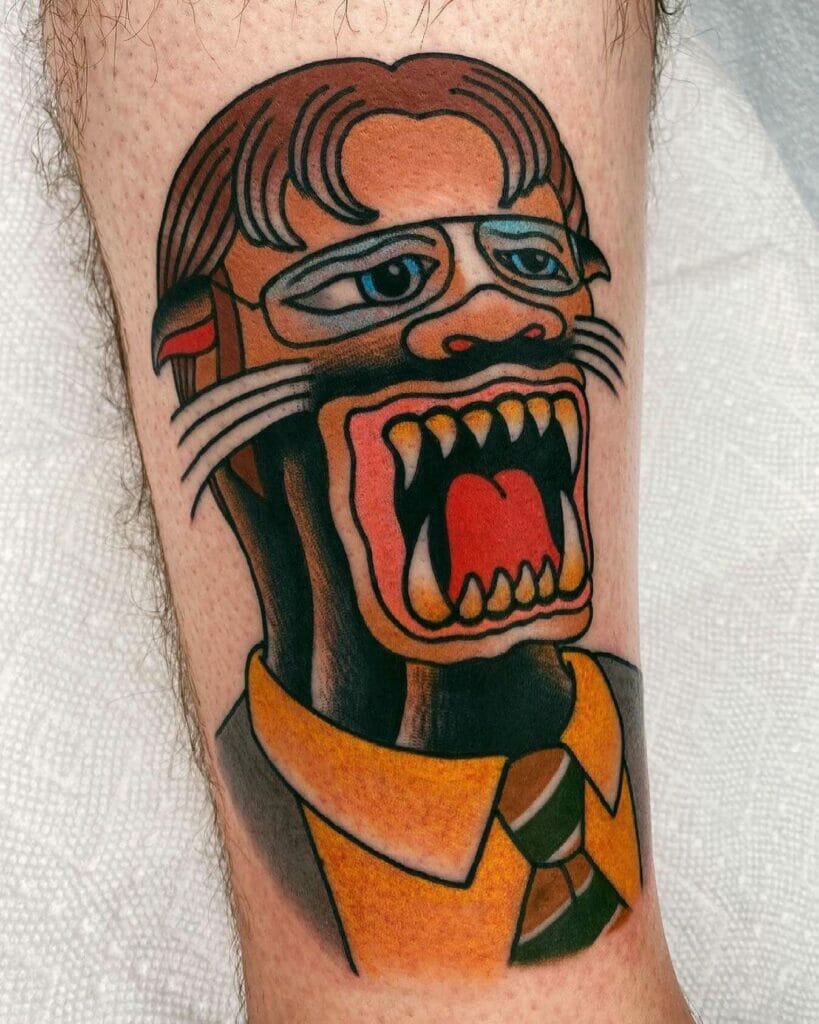Dwight Schrute Sucky Panther Tattoo Design