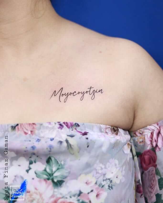 Moyocoyotzin Chest Tattoo