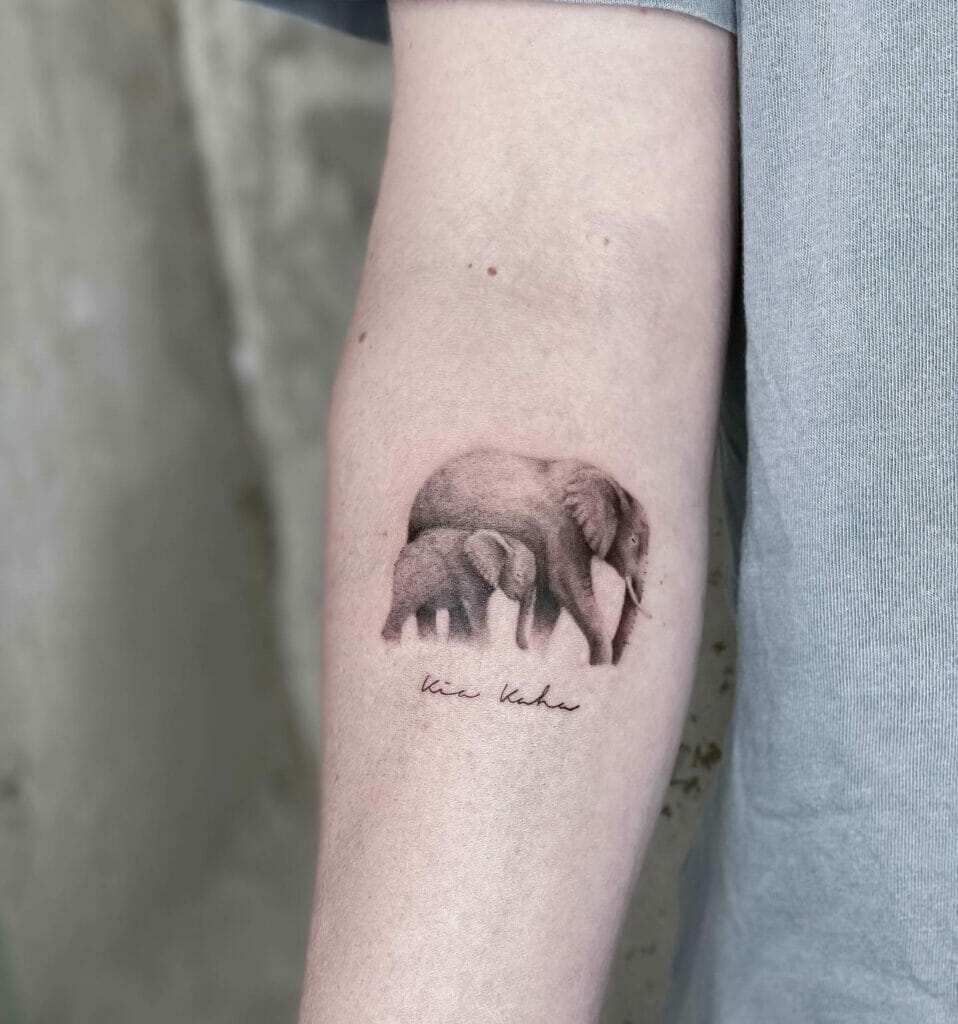 Elephant Sibling Tattoo