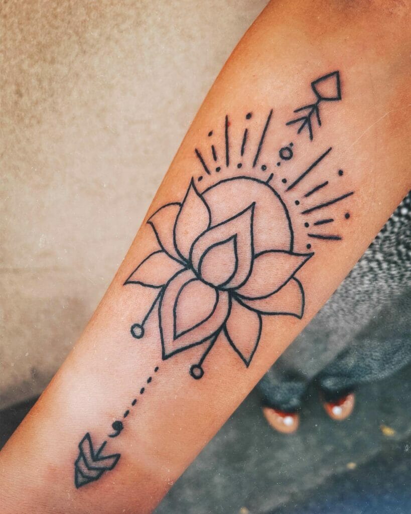 Wrist Mandala Lotus flower Tattoo