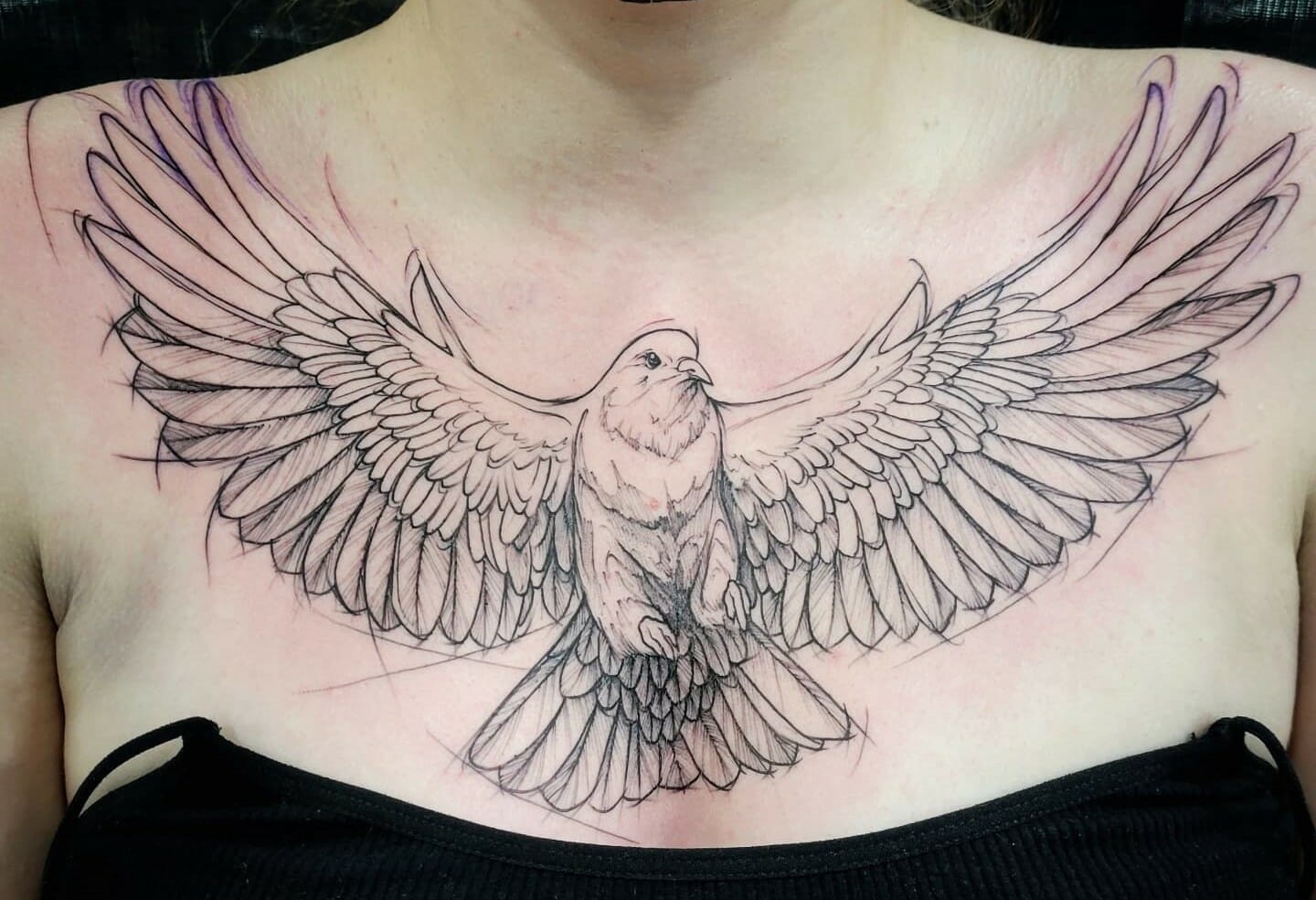101 Outline Dove Tattoo That Will Blow Your Mind! - Outsons