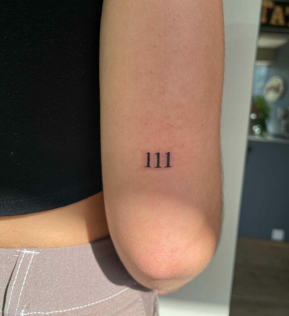 Simple 111 Tattoo