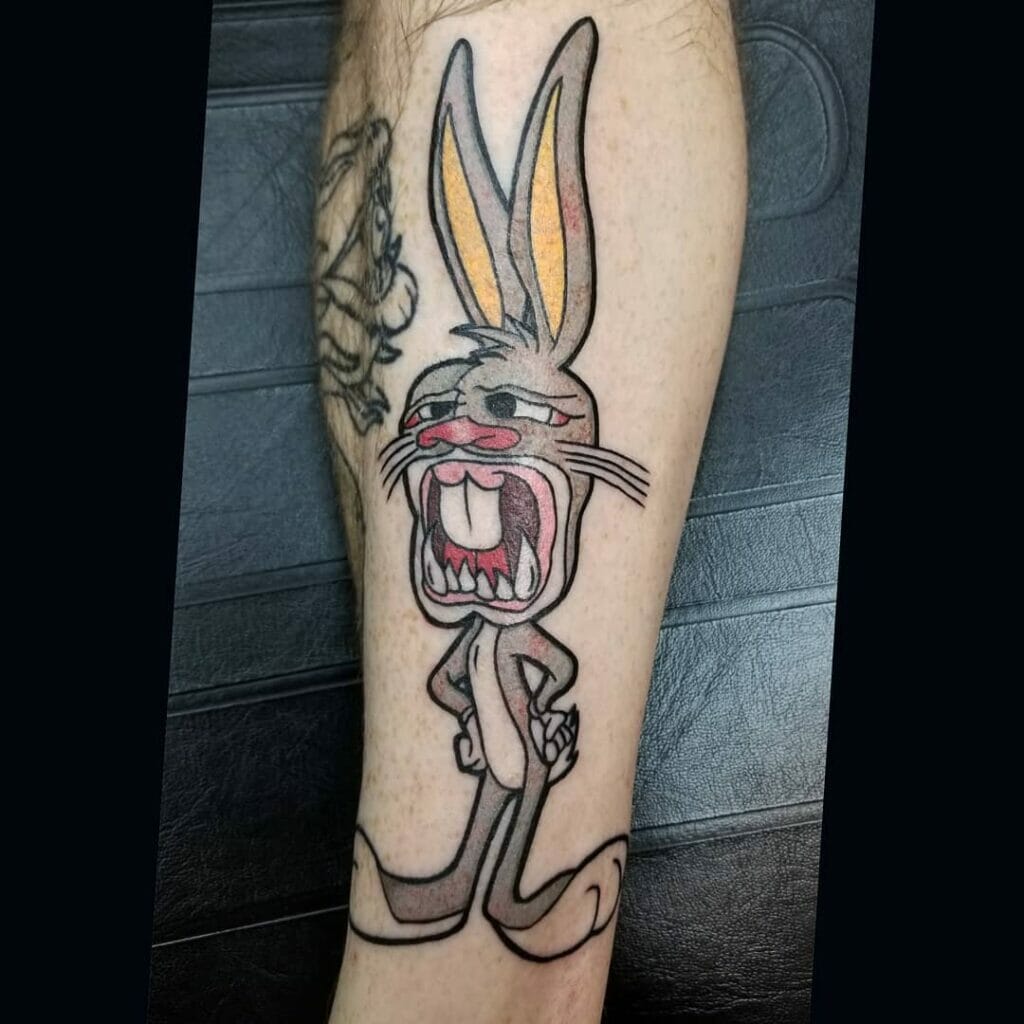 Bunny Sucky Panther Tattoo Design