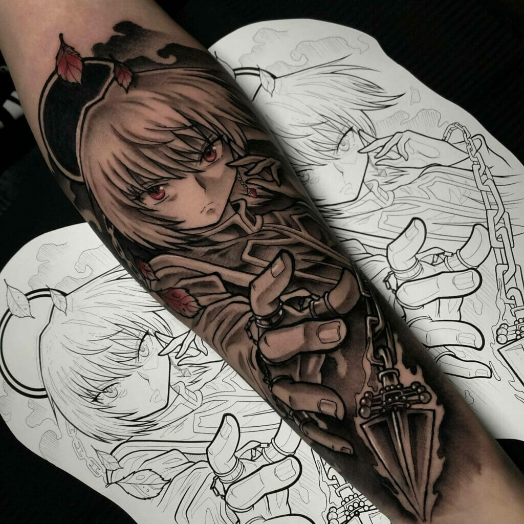 Detailed Kurapika Anime Tattoos