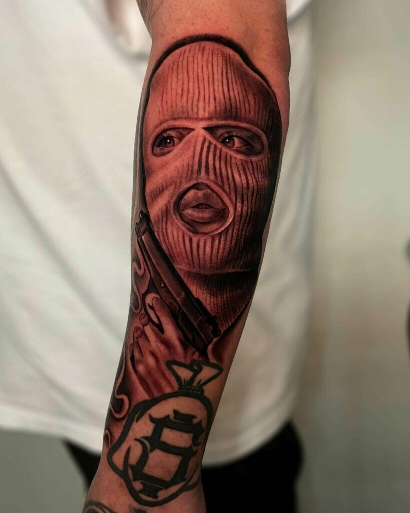 Super Ski Mask Scarlet Red Ghetto Tattoo