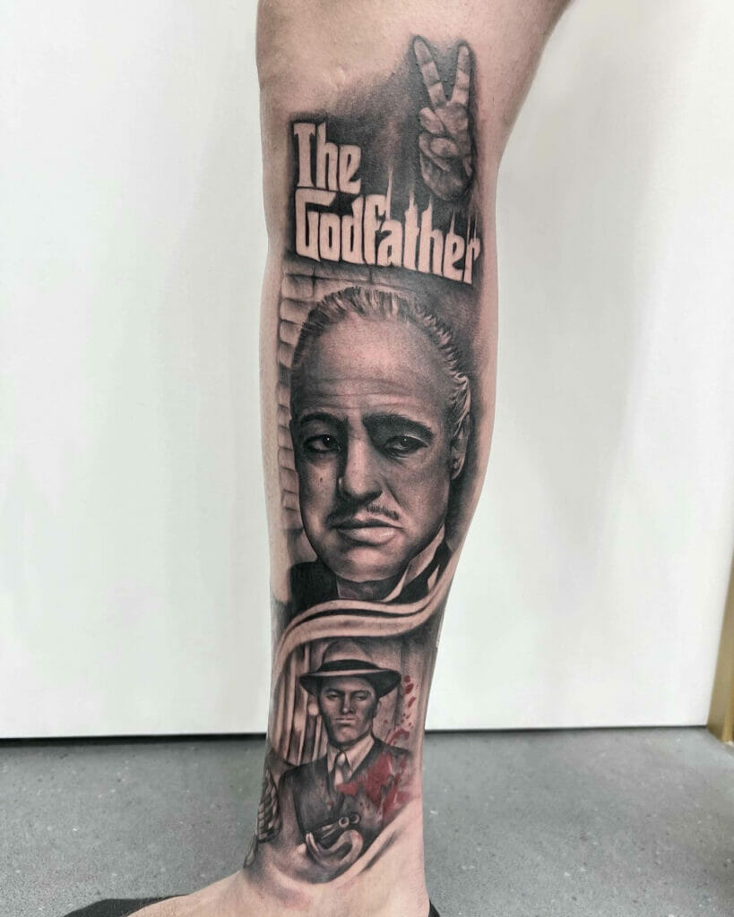 Godfather Movie Inspired Gangster Tattoo Design.