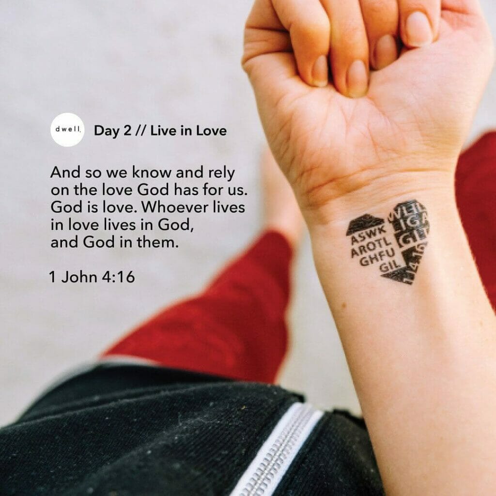John 4:16 Wrist Tattoo Bible Verse