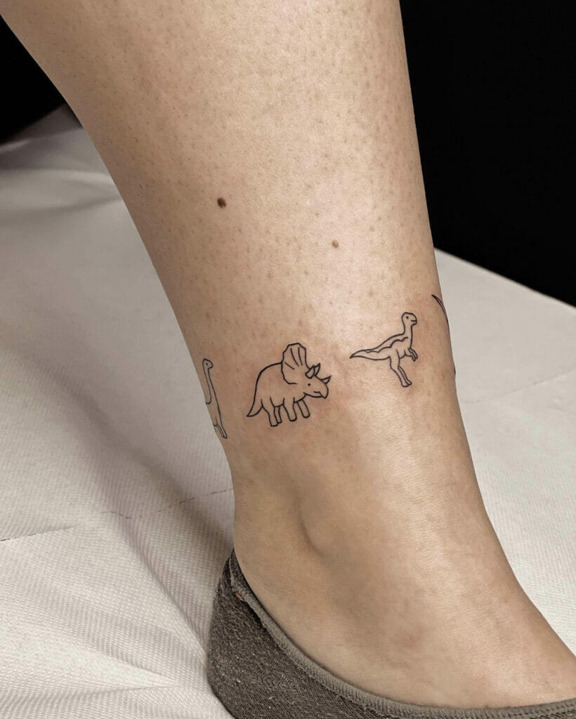 Simple Triceratops Tattoo
