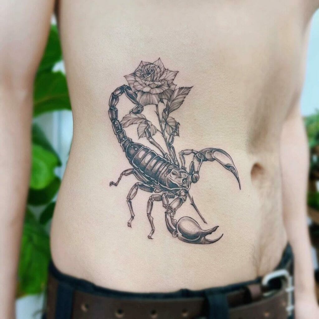 Scorpion Rose Tattoo 