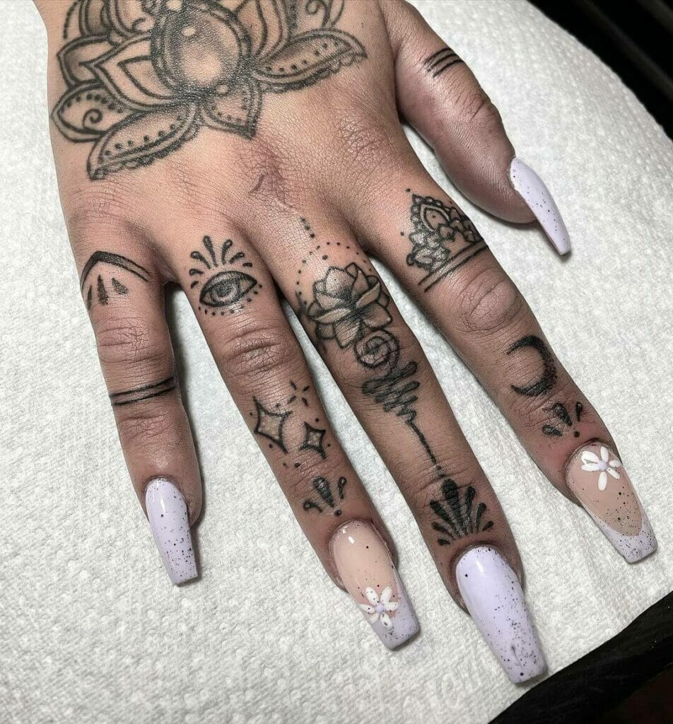 Eye Finger Tattoo