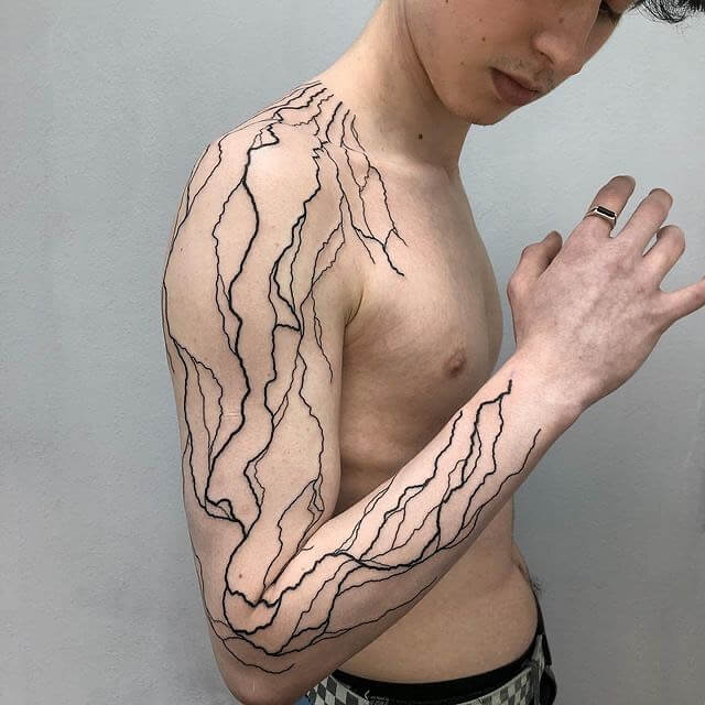 Lightning Tattoo For The Arm