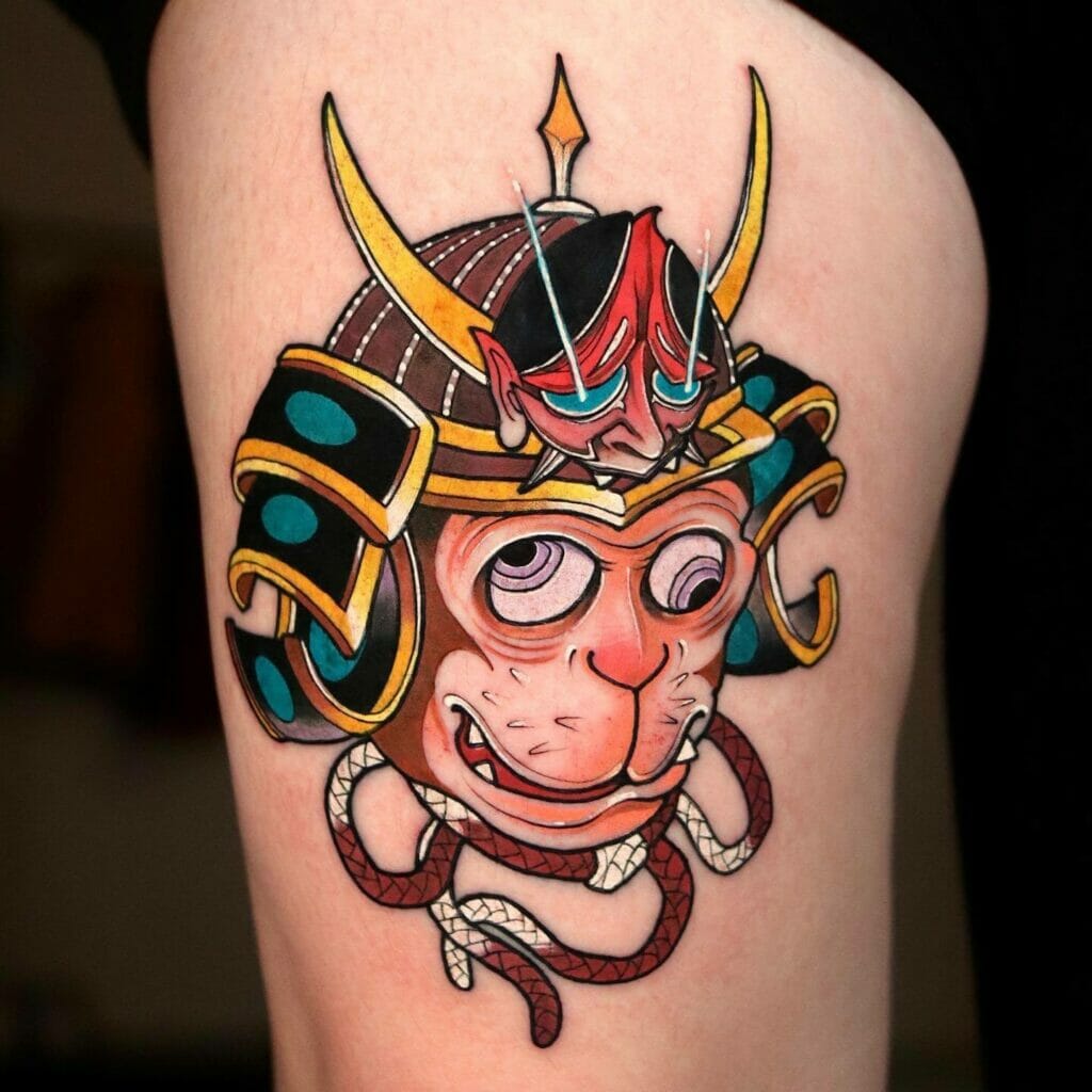 Goofy Samurai Tattoo