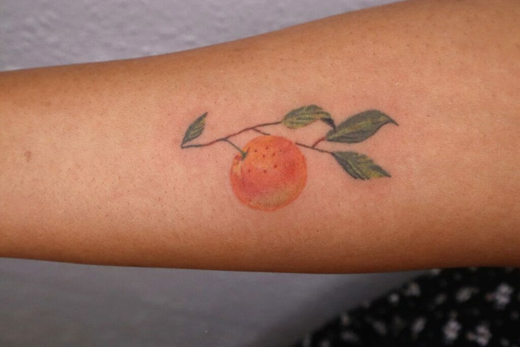 Orange Tattoo Design For Forearm Tattoo