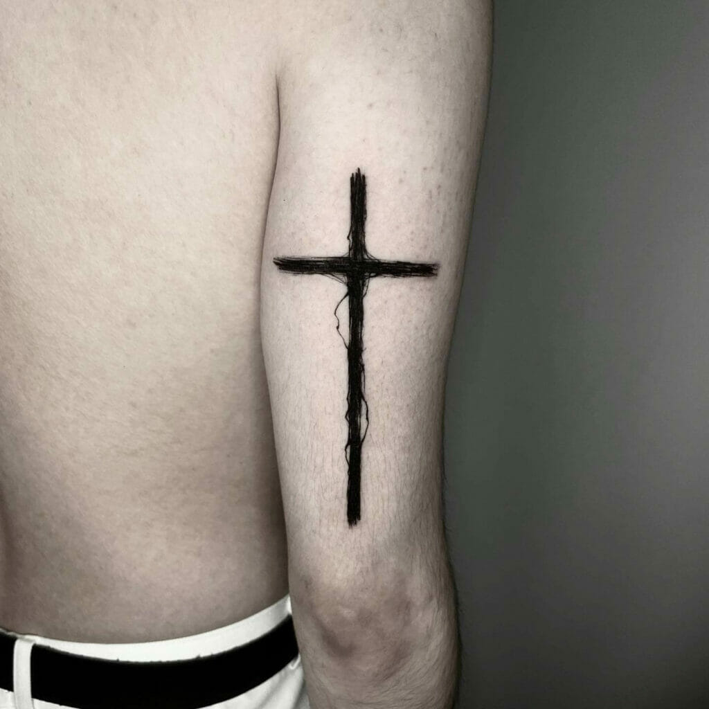 The Black Ink Large Cross Tattoo