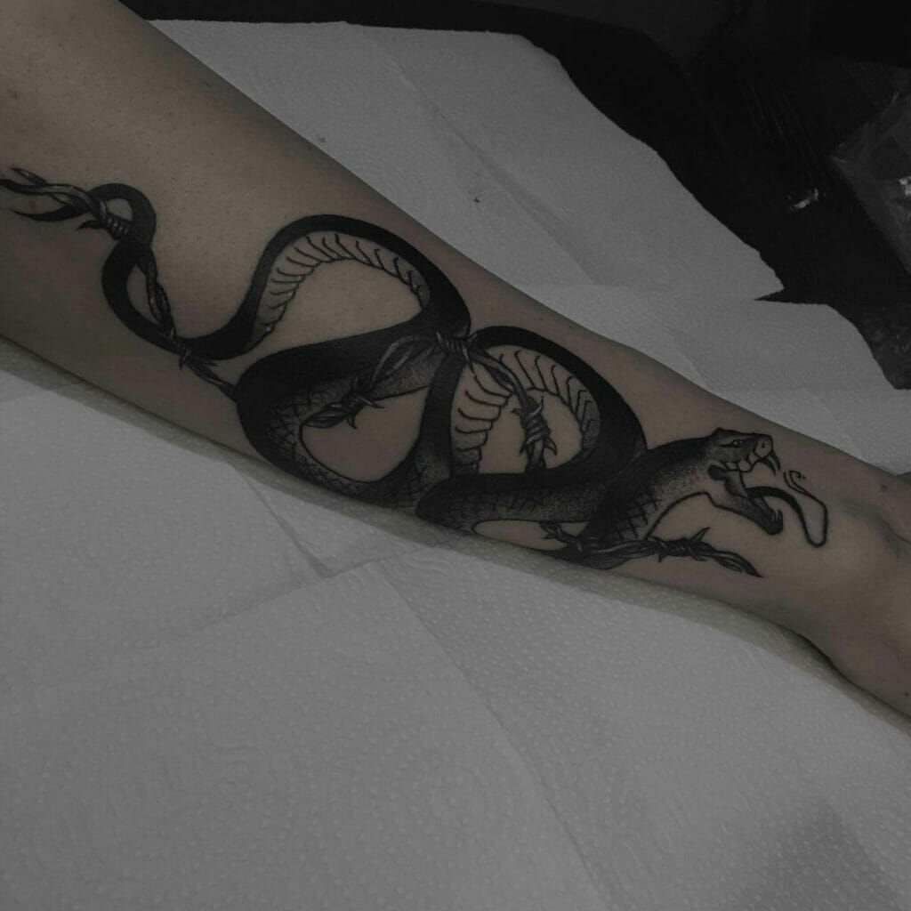 Black Snake Grunge Tattoo